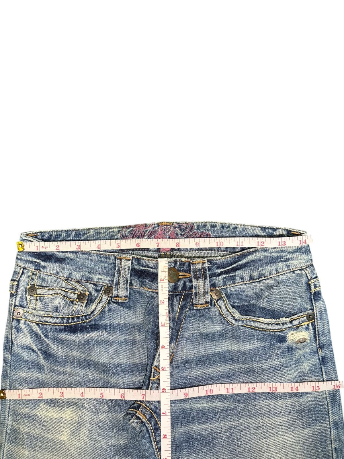 Diesel Vintage Japanese Brand Distressed Low Rise Flare Jeans Size 28" / US 6 / IT 42 - 6 Thumbnail