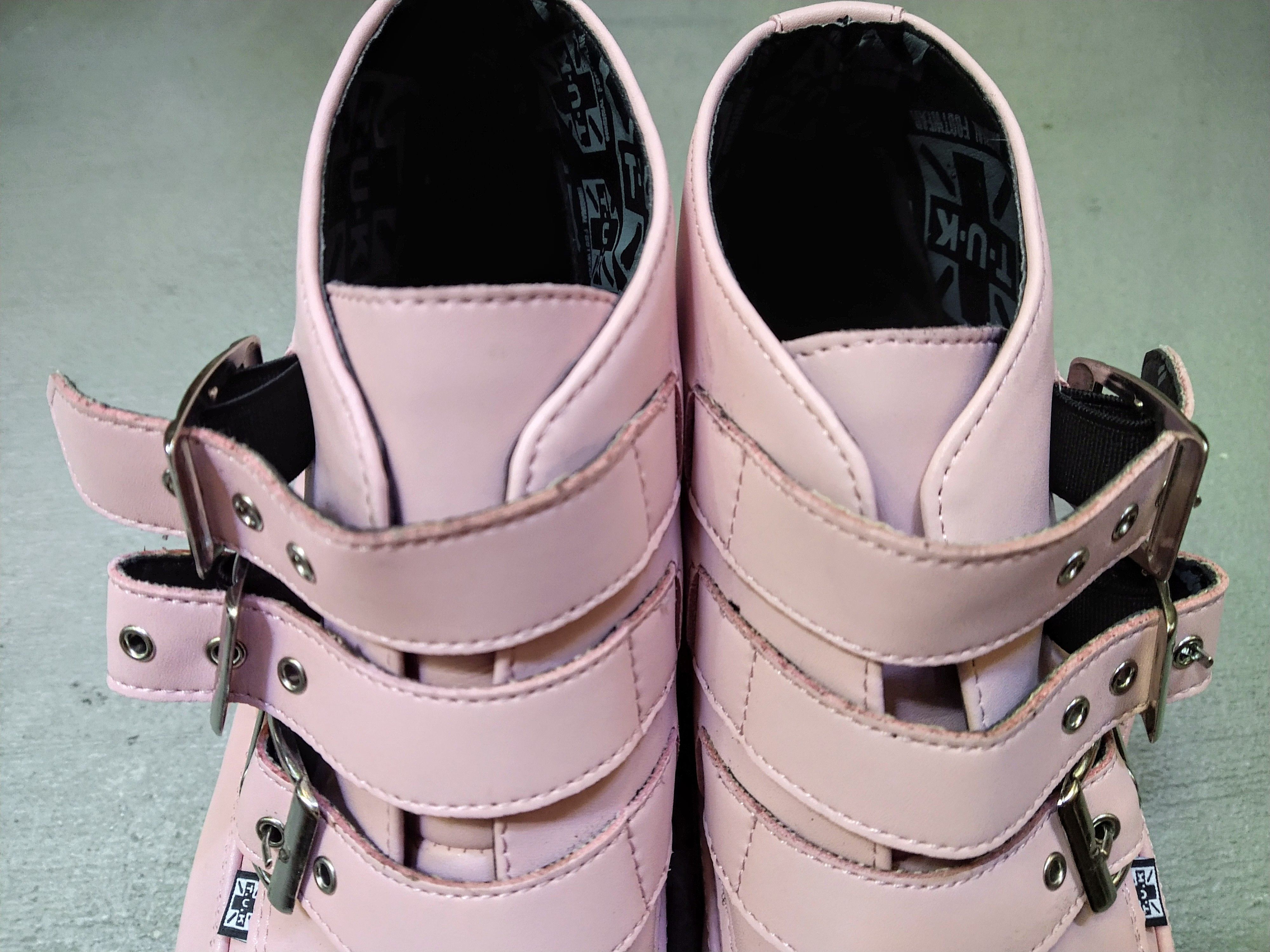 T.U.K. Footwear T.U.K. Creepers Pink Size 9 Buckle Platform Punk Black Size US 9 / EU 42 - 5 Thumbnail