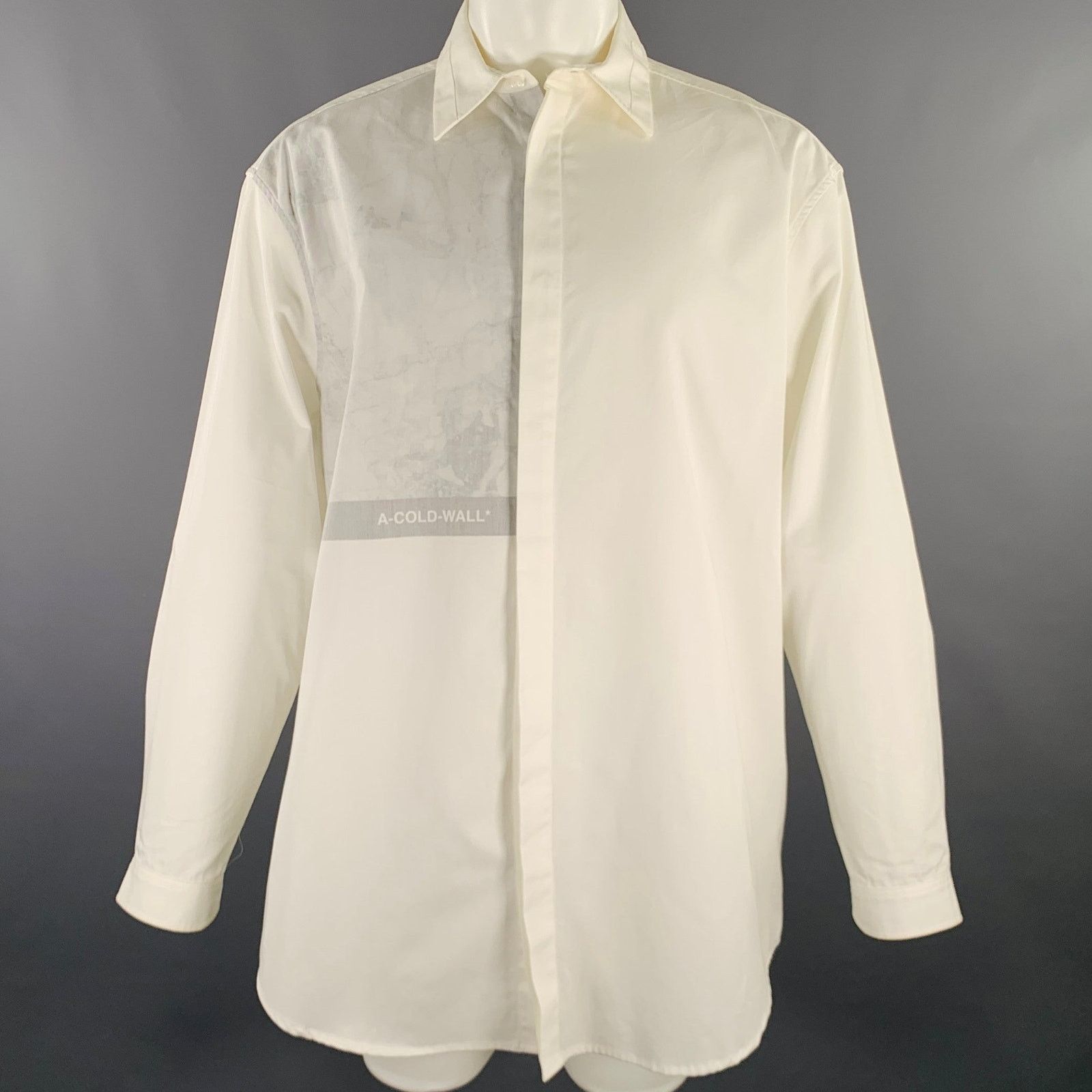 A-COLD-WALL* A-COLD-WALL Size S White Grey Marbled Hidden Buttons Jacket Size US S / EU 44-46 / 1 - 1 Thumbnail