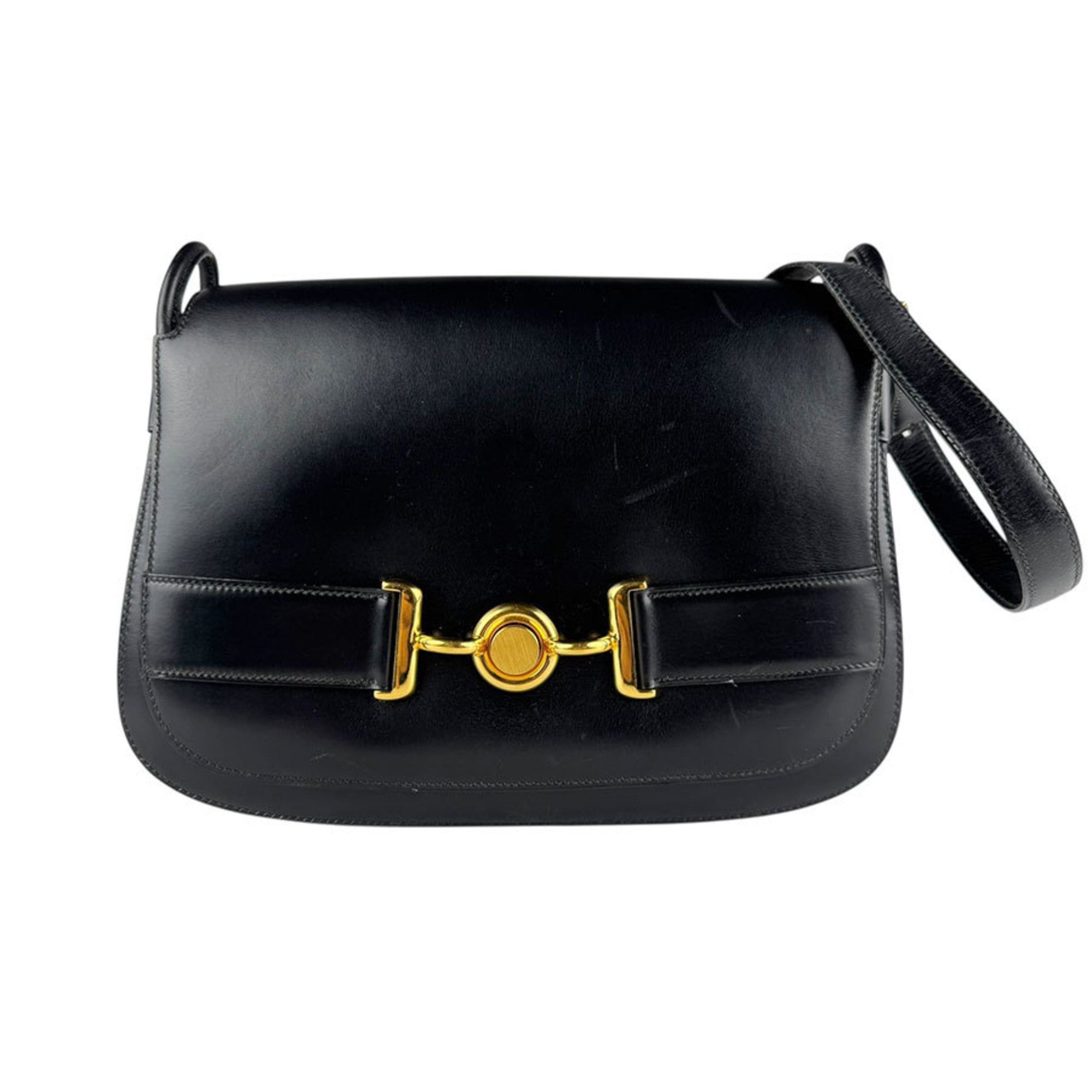 Hermes Hermes Shoulder Bag Box Calf Black Gold Women's z8079 Size ONE SIZE - 1 Thumbnail