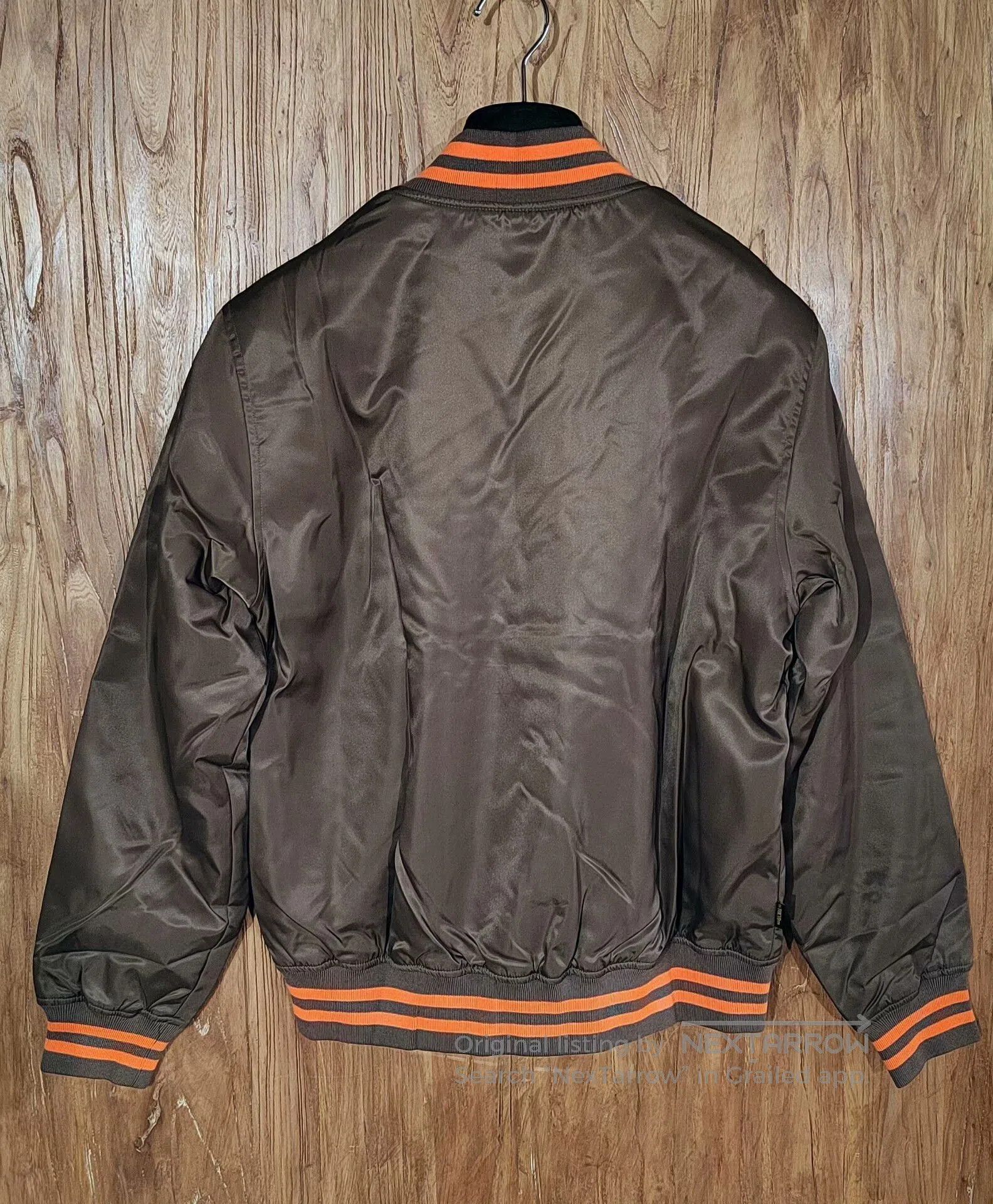 Neighborhood Baseball Jacket in Brown.