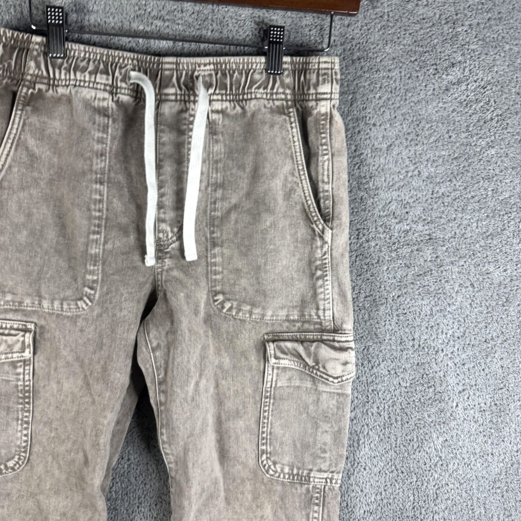 Gap GAP Jeans Womens XS Beige Stone Wash High Rise Relaxed Tapered Cargo Denim Pants Size 26" / US 2 / IT 38 - 3 Thumbnail