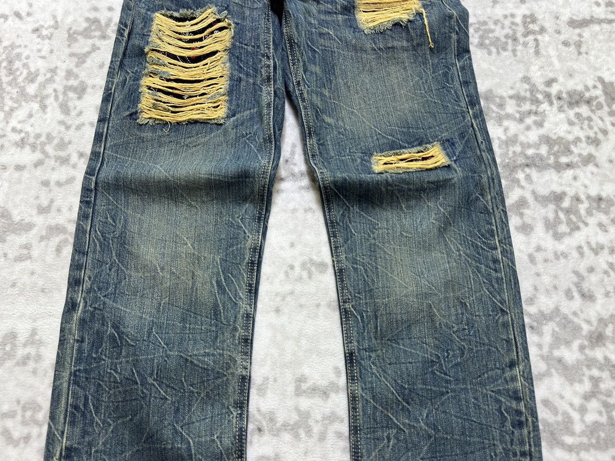 Hysteric Glamour Vintage Pretty Green Design Double Waist Distressed Denim Size US 30 / EU 46 - 6 Thumbnail
