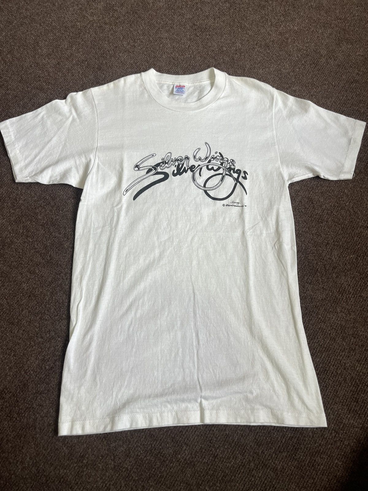 Arts & Science Vintage Silver Wings Sport Graphics’ 87’s by Romage Tshirt Size US M / EU 48-50 / 2 - 3 Thumbnail