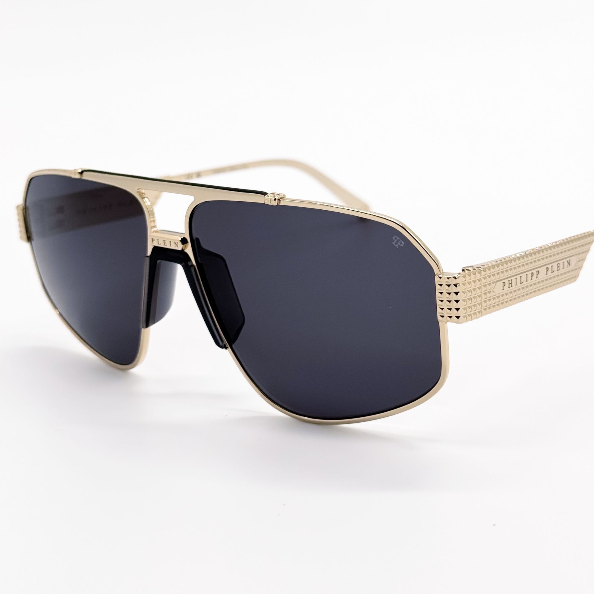 Philipp Plein NEW PHILIPP PLEIN SUNGLASSES SPP106M 302 PILOT GOLD/GRAY MEN Size ONE SIZE - 7 Thumbnail