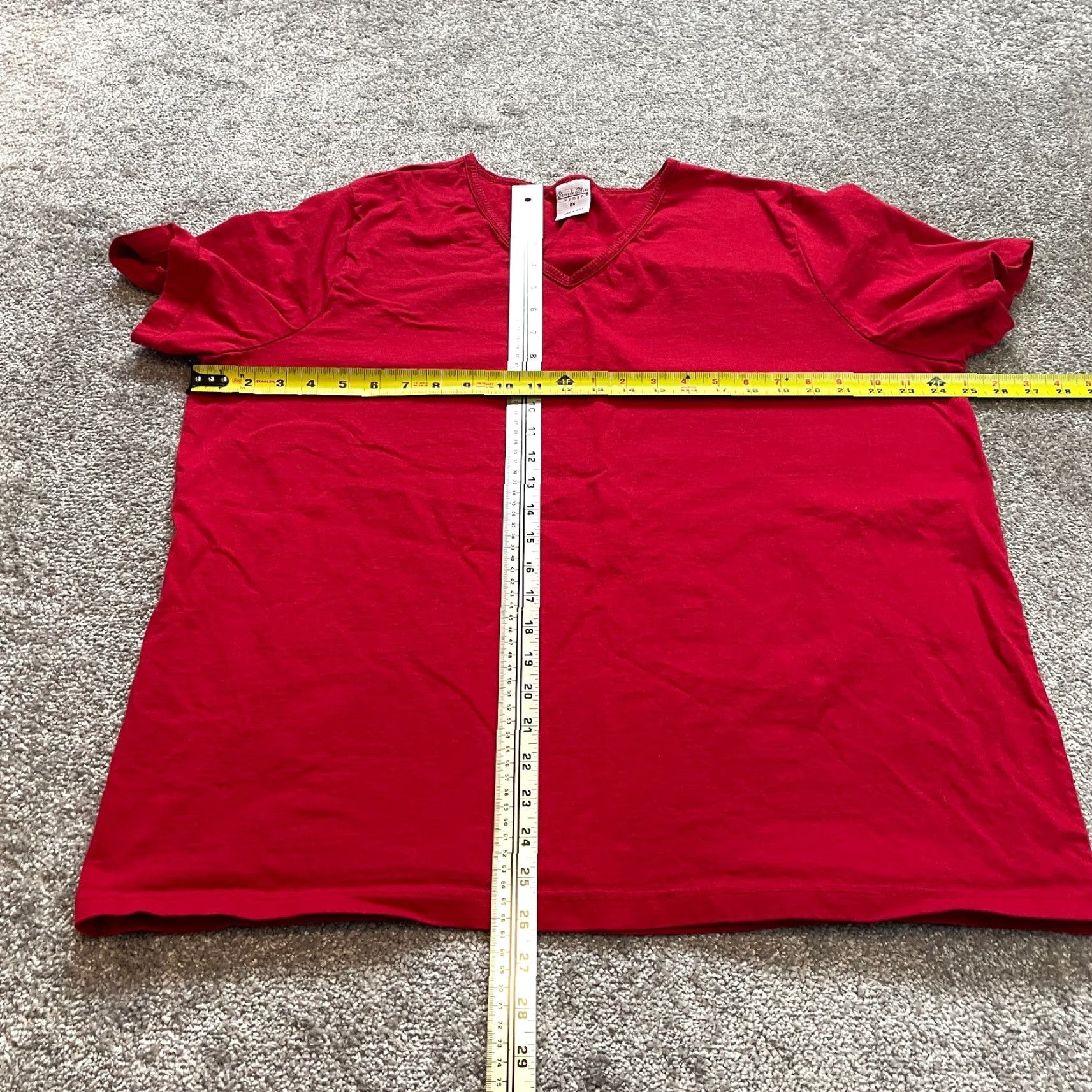 Vintage VINTAGE Cascade Blues Shirt Womens 2X Red Short Sleeve V Neck Cotton Tee Top Size XXL / US 16-18 / IT 52-54 - 5 Thumbnail