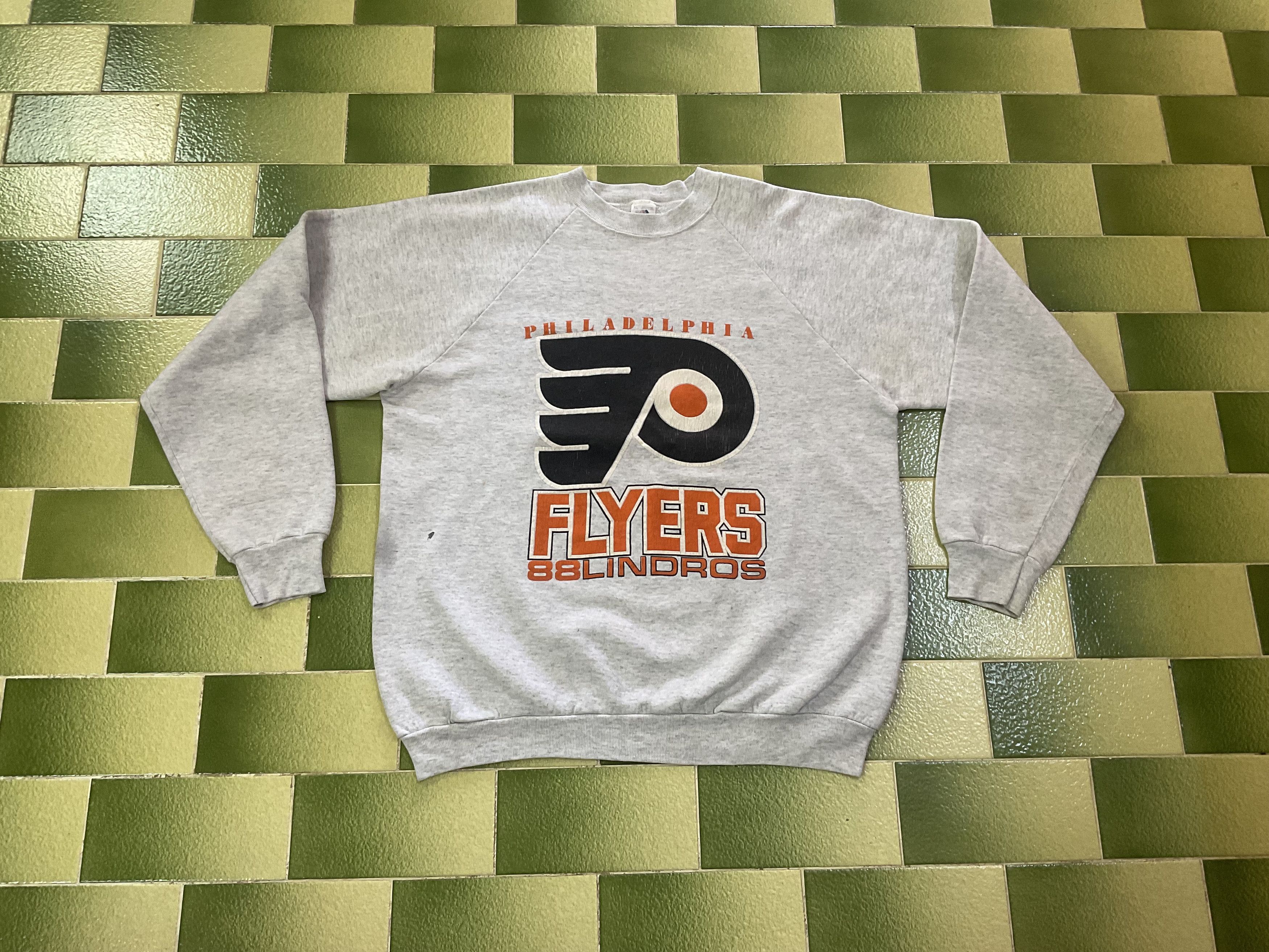 NHL Vintage 90s NHL Philadelphia Flyers Eric Lindros Sweatshirt Size US L / EU 52-54 / 3 - 1 Thumbnail