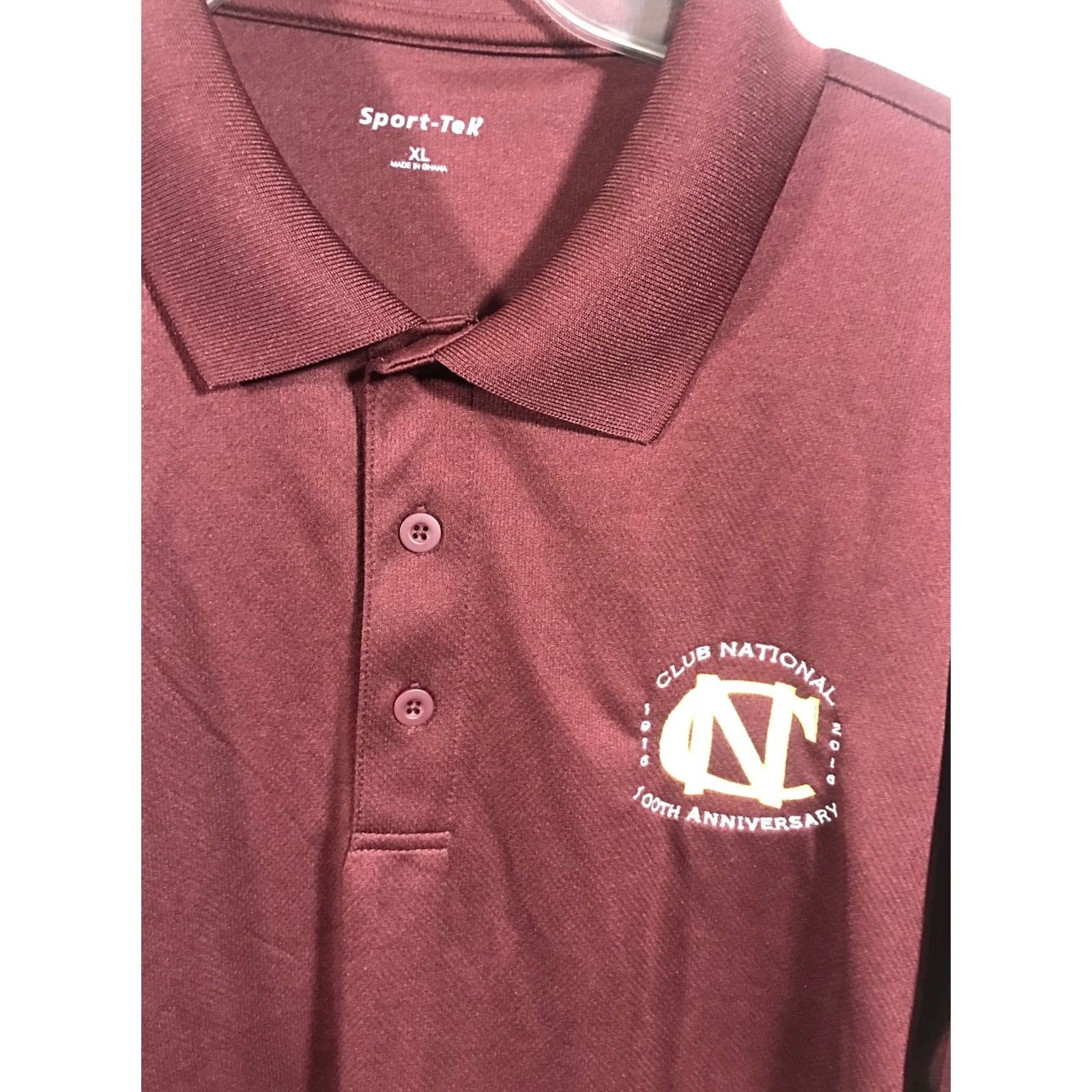 Vintage Sport-Tek Golf Polo Shirt Mens XL Short Sleeve Maroon Solid Polyester Moisture Wicking Golf Mens Size US XL / EU 56 / 4 - 2 Thumbnail