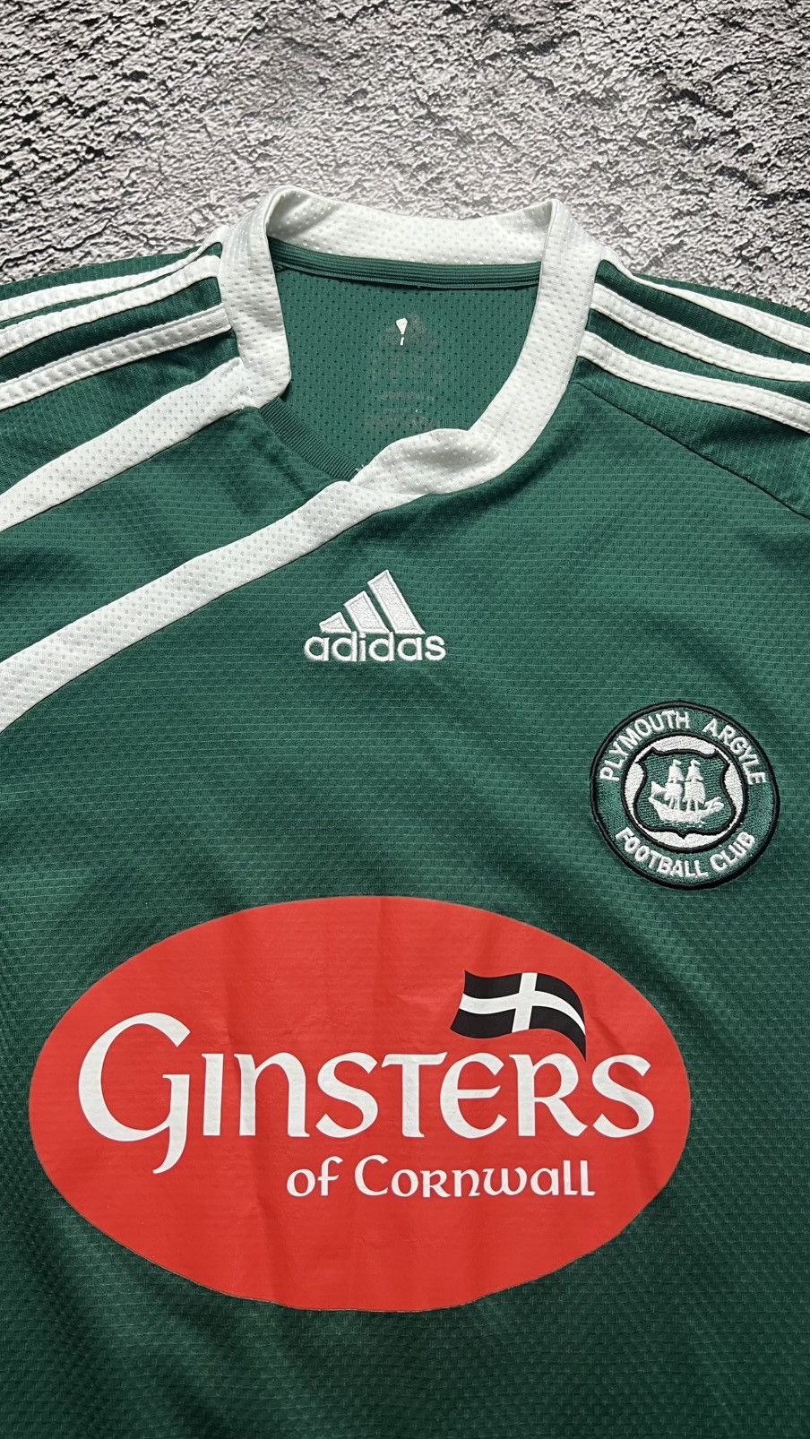 Adidas 2009-2010 Plymouth Argyle adidas vintage green army jersey Size US L / EU 52-54 / 3 - 5 Thumbnail