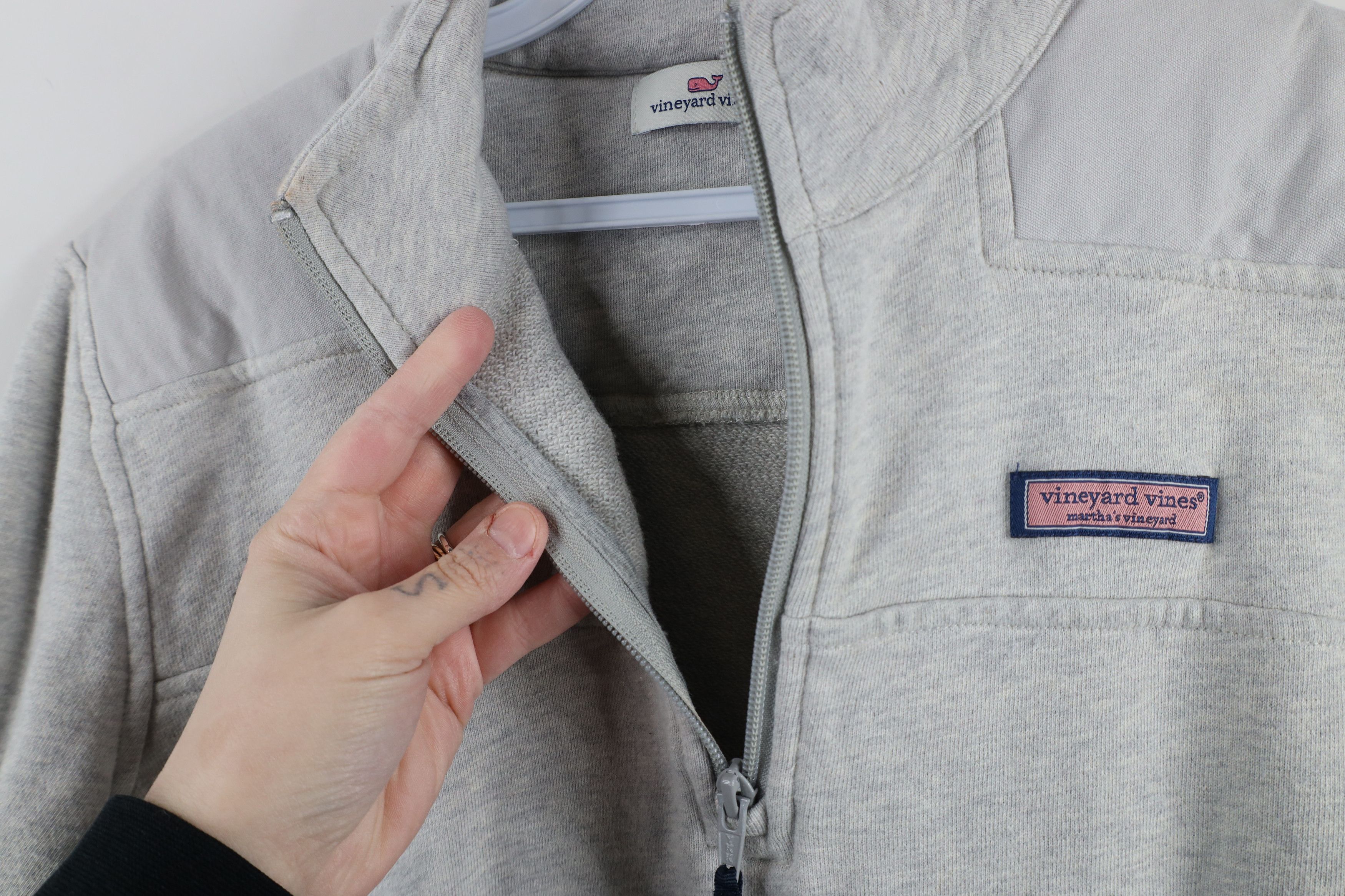 Vineyard Vines × Vintage Vineyard Vines Dreamcloth Half Zip Pullover Sweatshirt Gray Size XL / US 12-14 / IT 48-50 - 5 Thumbnail