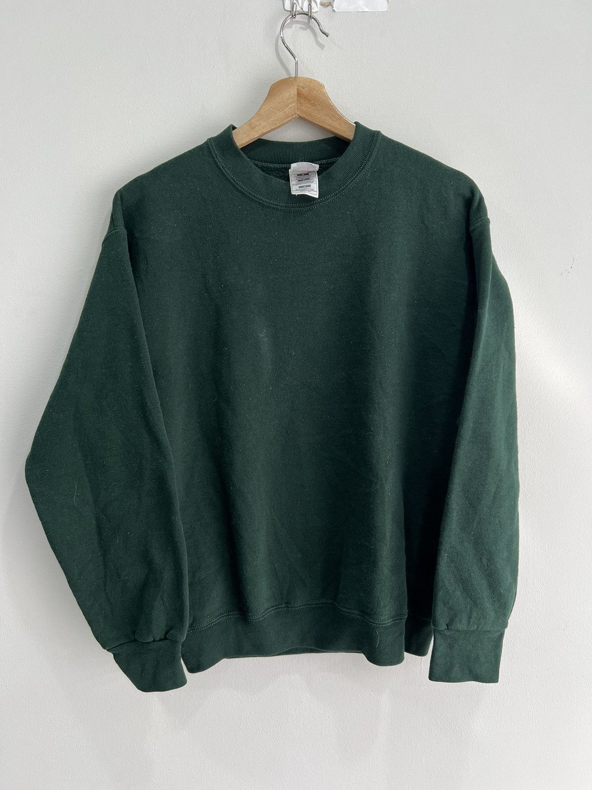 Vintage Vintage Forest Green Blank Sweater Sweatshirt Size US M / EU 48-50 / 2 - 1 Thumbnail