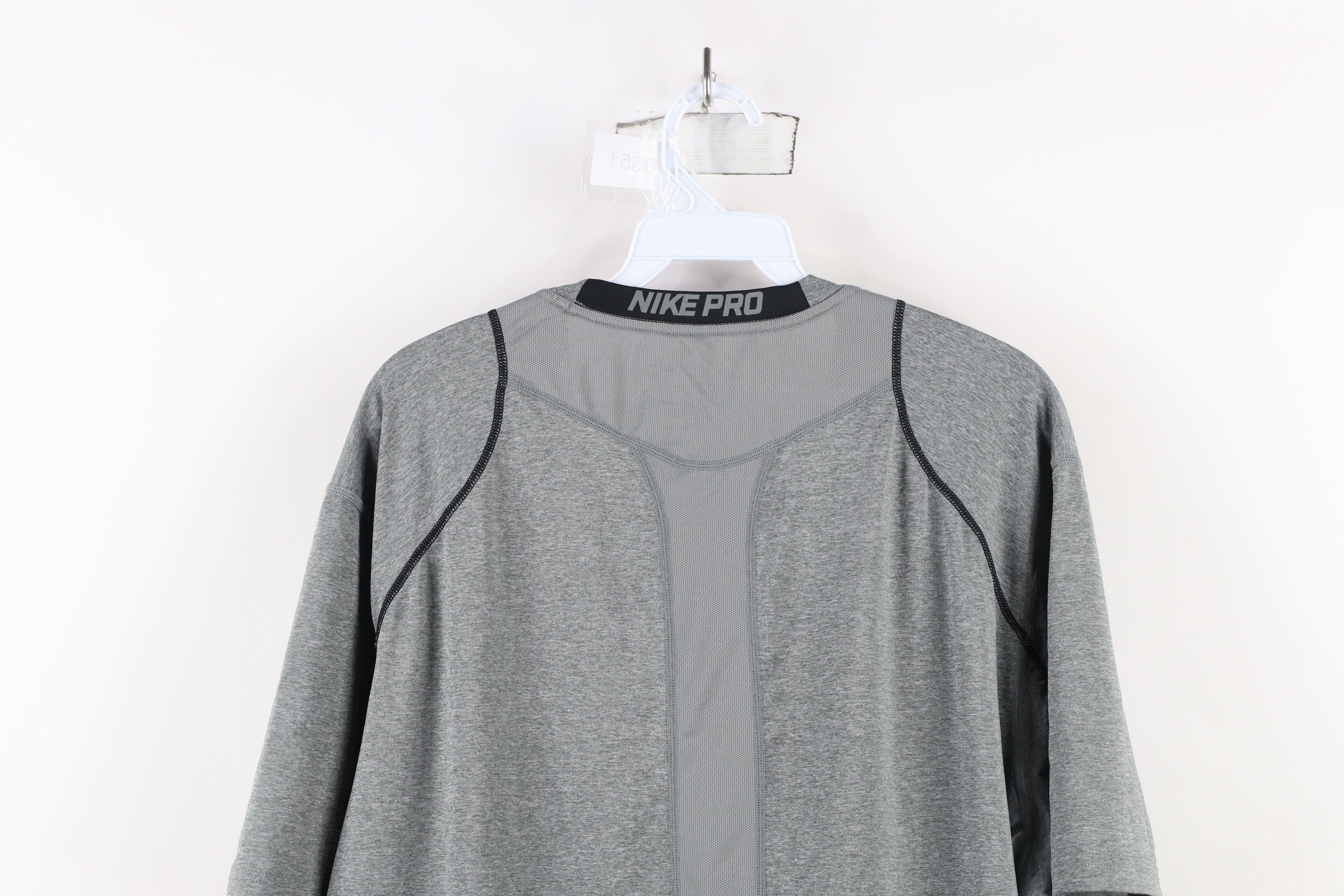 Nike × Vintage Nike Pro Compression Training Running Gym T-Shirt Gray Size US XXL / EU 58 / 5 - 12 Thumbnail