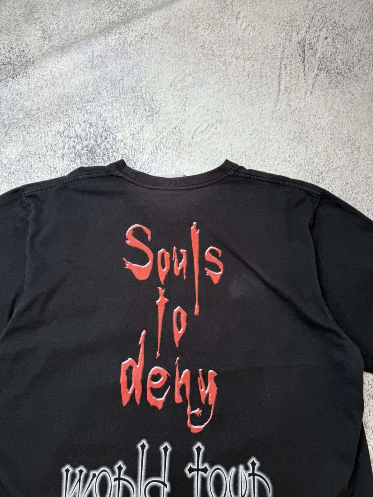 Vintage SUFFOCATION Evil Lies Death Denied Tshirt Souls To Deny 2005 Size US L / EU 52-54 / 3 - 22 Thumbnail