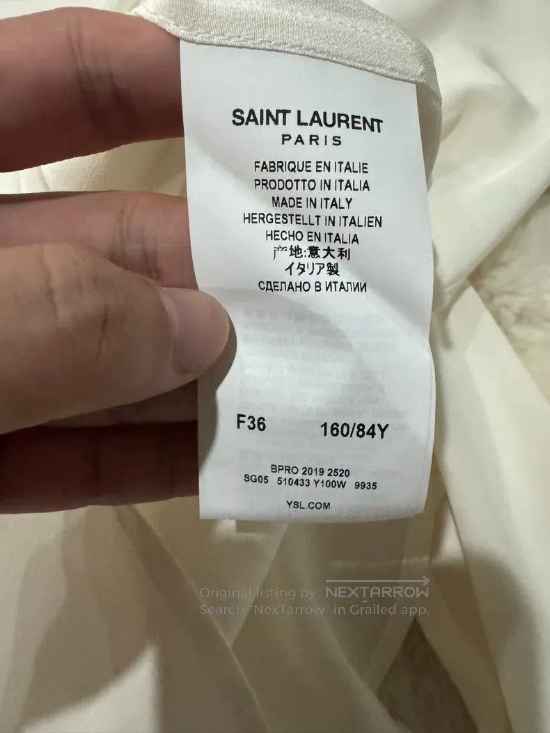 Saint Laurent Paris Saint Laurent Paris Women's Silk Shirt Size XS / US 0-2 / IT 36-38 - 3 Thumbnail