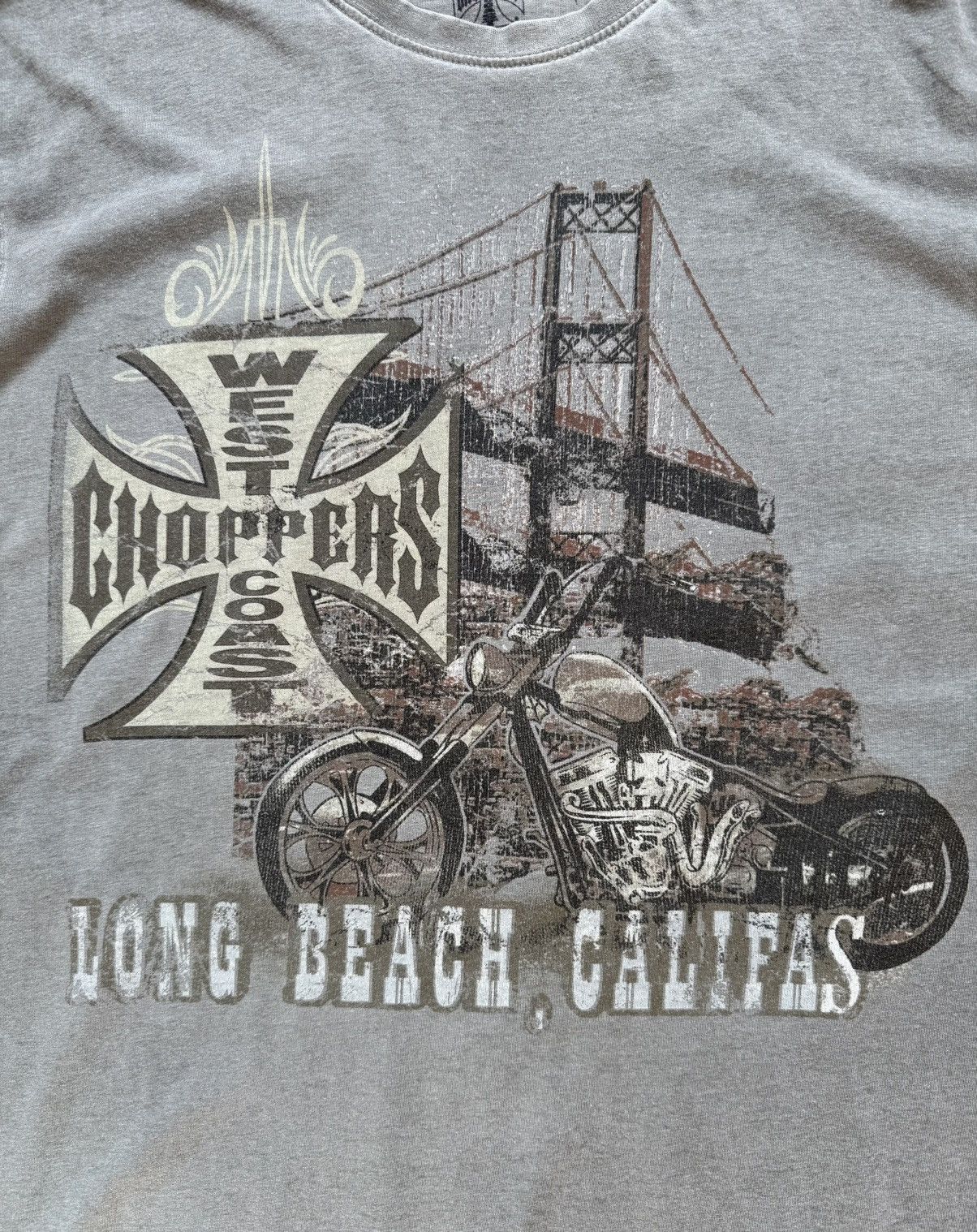 West Coast Choppers WCC West Coast Choppers Vintage Logo Grey T-Shirt Size L Size US L / EU 52-54 / 3 - 5 Thumbnail