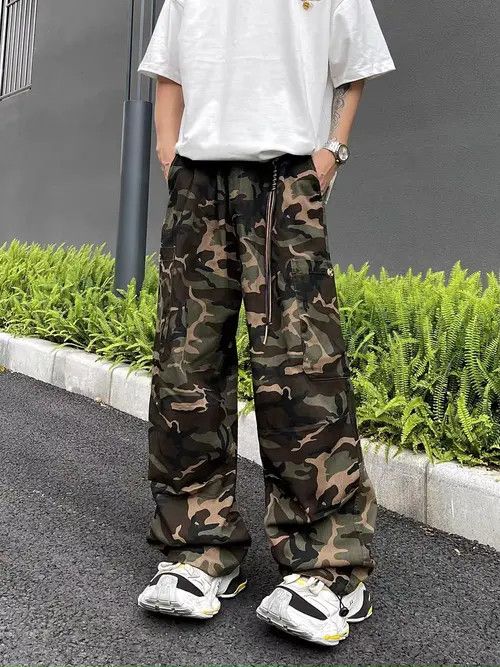 Japanese Brand Haseki x Camouflage High Street Vintage Loose Casual Pants Size US 30 / EU 46 - 3 Thumbnail