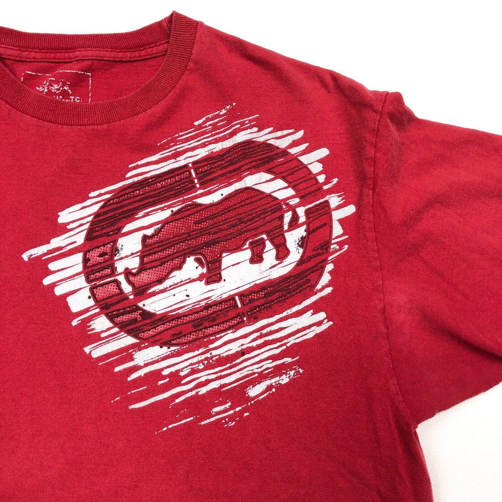 Ecko Unltd. × Vintage Y2K Ecko UNLTD Shoulder Chest Logo Red Tee T Shirt Size XL Size US XL / EU 56 / 4 - 3 Thumbnail