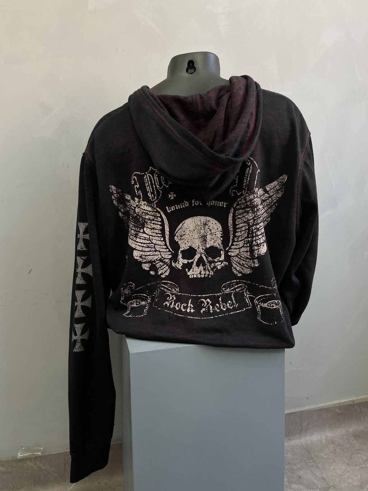 Other Rare skull affliction style hoodie y2k hype Size US L / EU 52-54 / 3 - 9 Thumbnail