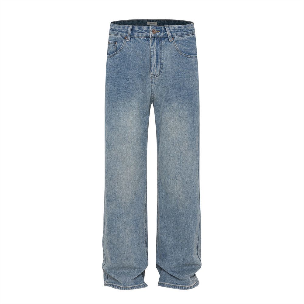 Japanese Brand × Jean Men's classic retro washed loose casual jeans Size US 32 / EU 48 - 1 Thumbnail