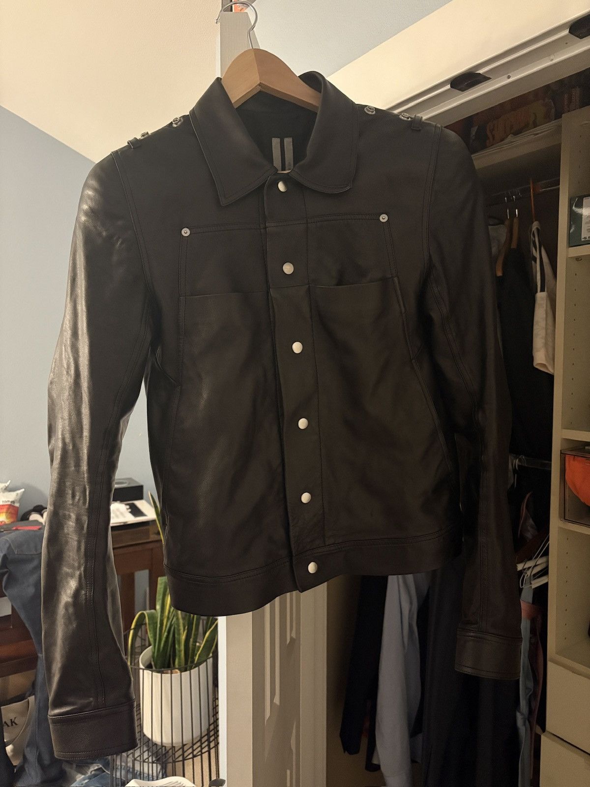 Rick Owens Rick Owens ss20 tecuatl black leather jacket