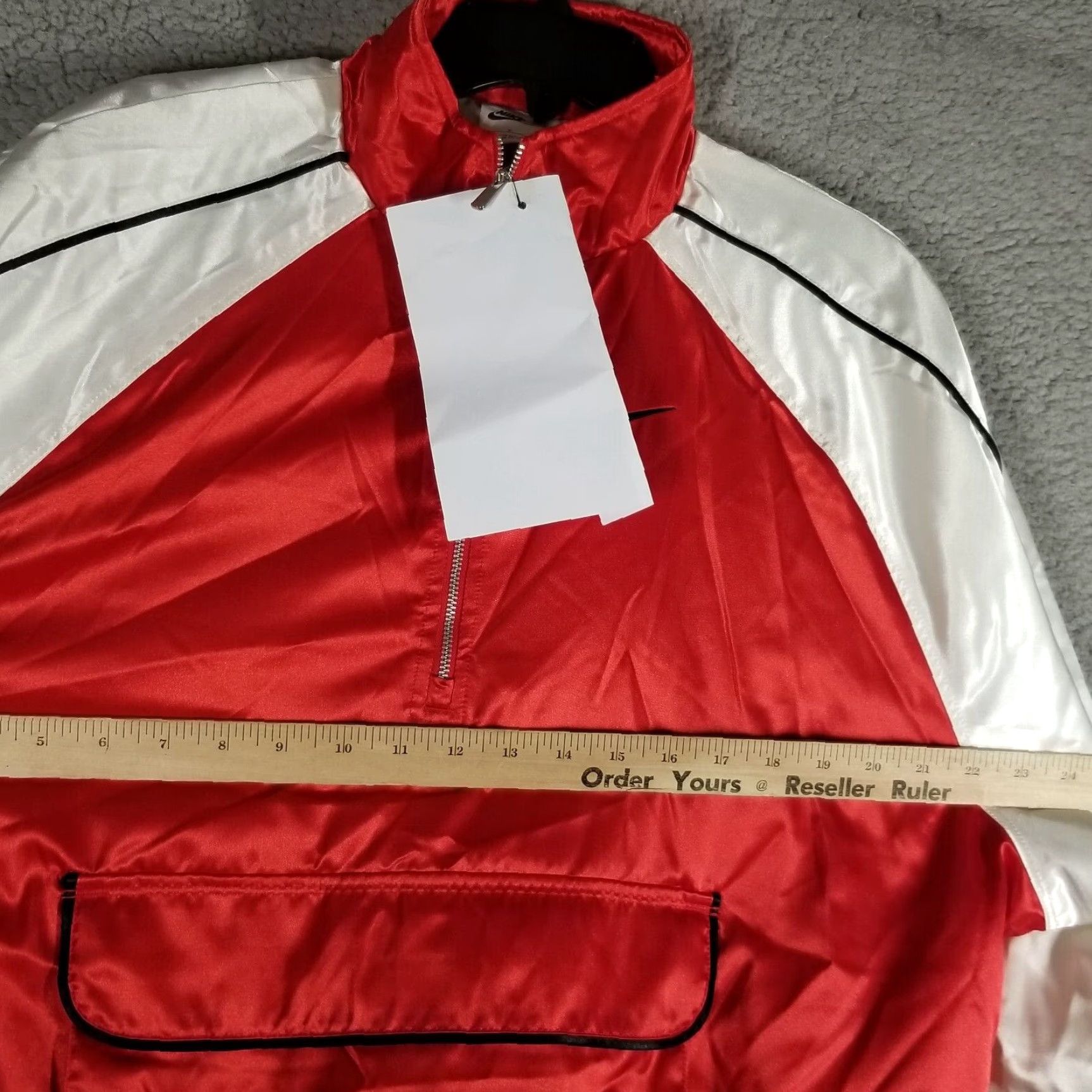 Nike Nike Sample Jacket Unisex Adults 22X27 Red Inverted Swoosh 80s 90s Retro Air Jordan Coat Jacket Words: Sample/Limited Edition Size US XXL / EU 58 / 5 - 7 Thumbnail