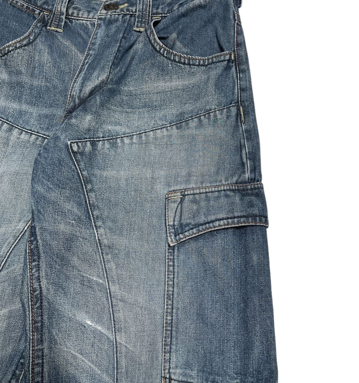If Six Was Nine × Japanese Brand Rare Design Vintage Brand Double Edge Baggy Jeans 2000s Size US 28 / EU 44 - 6 Thumbnail