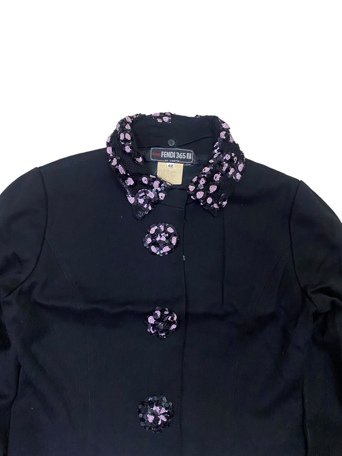 Fendi 💥Fendi 365 Black Cropped Jacket Size S / US 4 / IT 40 - 6 Thumbnail