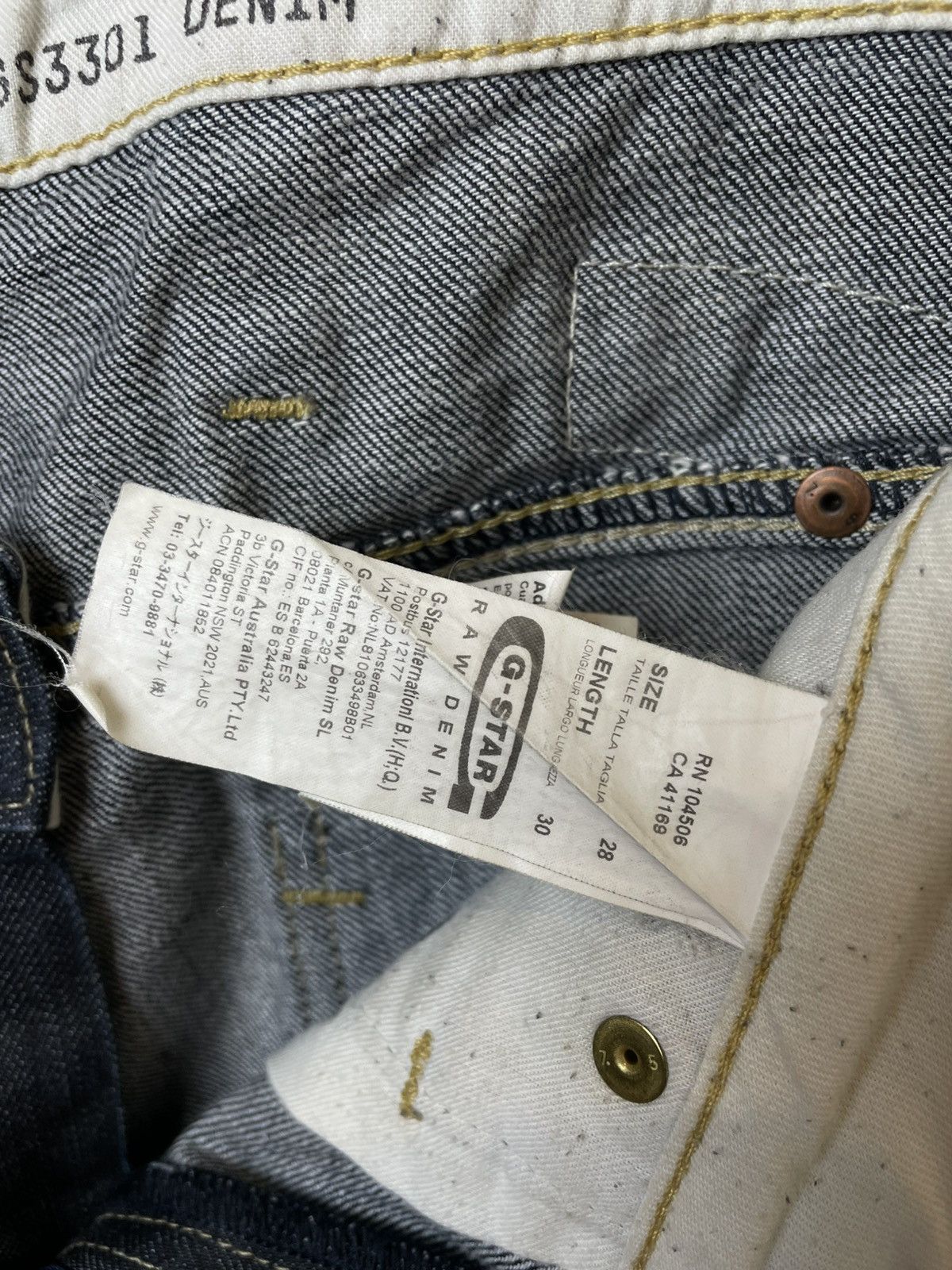 G-Star Vintage G star Raw GS3301 Denim 28x30 Size 28" / US 6 / IT 42 - 9 Thumbnail