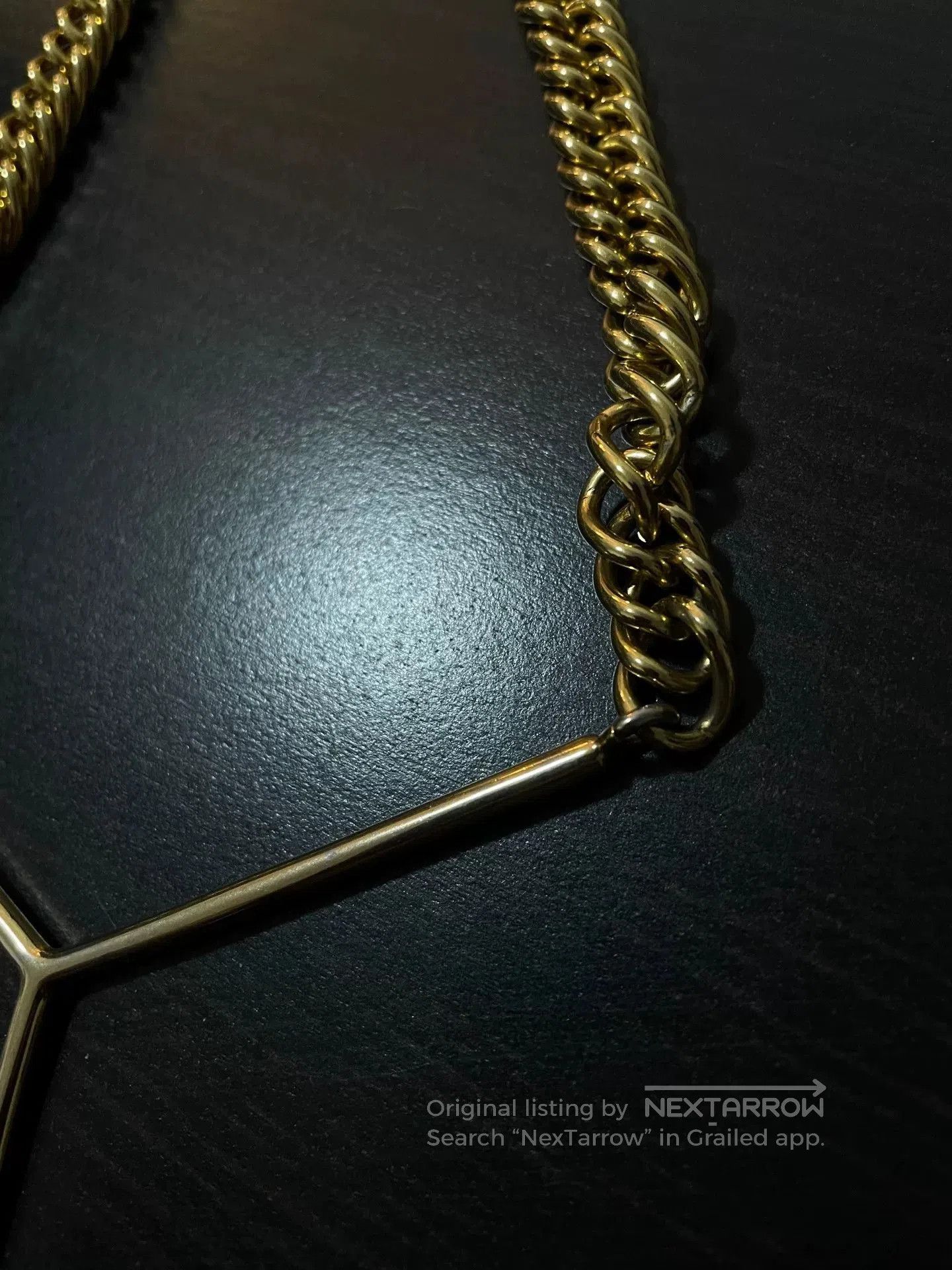 Y/Project Y Project Gold Y Logo Thick Necklace. Size ONE SIZE - 4 Thumbnail