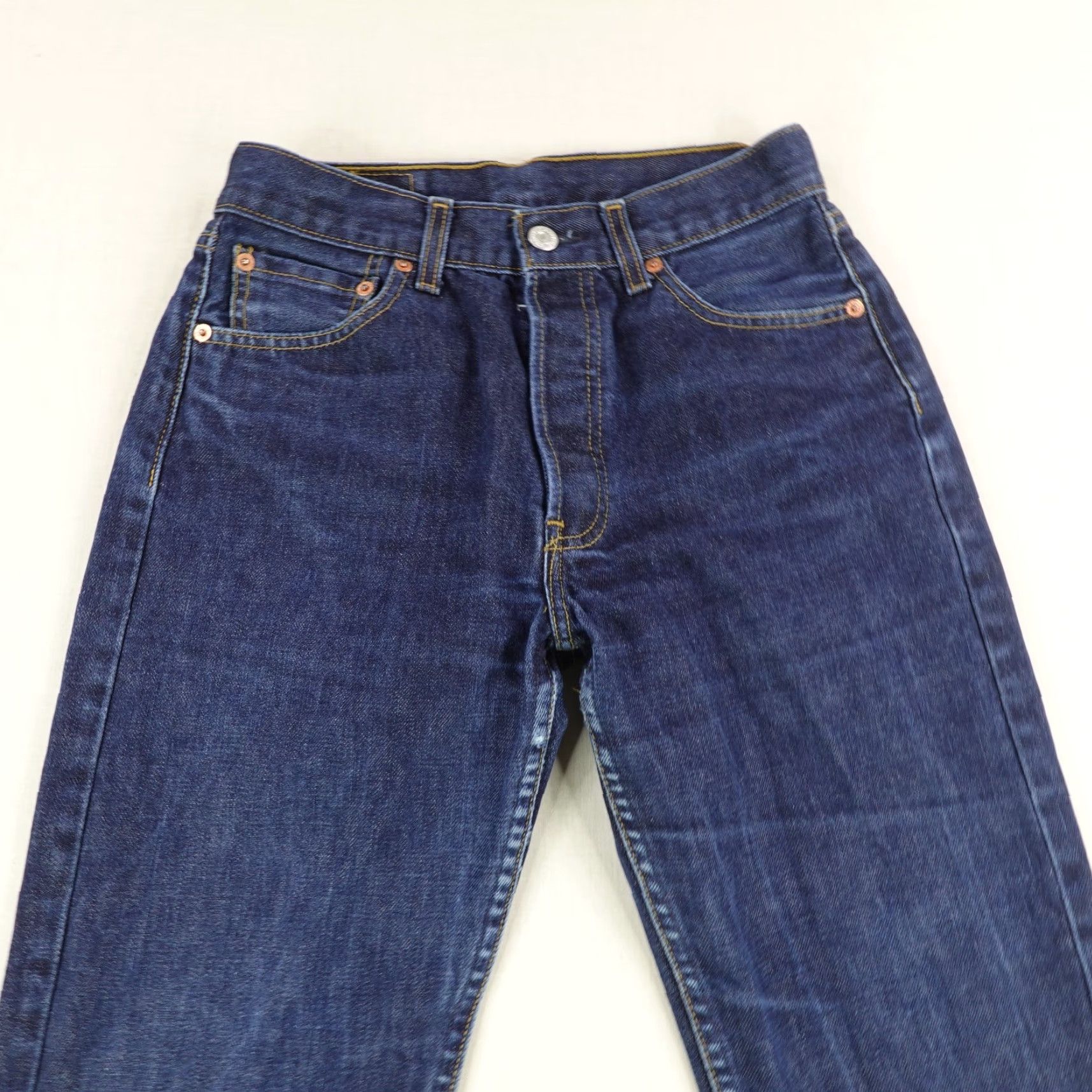 Levi's VINTAGE Levi's 501 Jeans Men 29x34 Blue Dark Wash Button Fly Denim Straight 1980s Mens Jeans Size US 28 / EU 44 - 2 Thumbnail