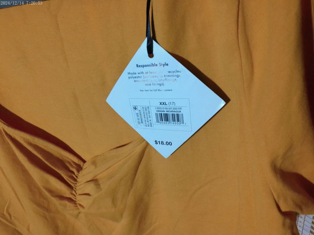 Other Women's Ava & Viv Orange Short Sleeve Tee Plus Size XXL Size XXL / US 16-18 / IT 52-54 - 1 Thumbnail