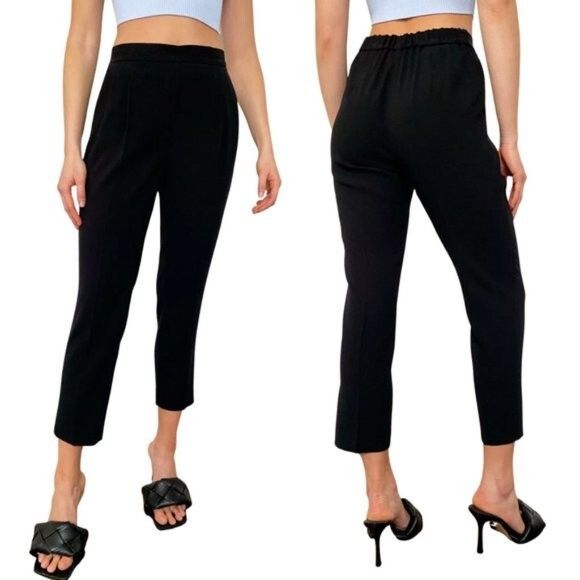 Aritzia Aritzia Babaton Black New Cohen Cropped Pants - 4 Size 27" / US 4 / IT 40 - 1 Thumbnail