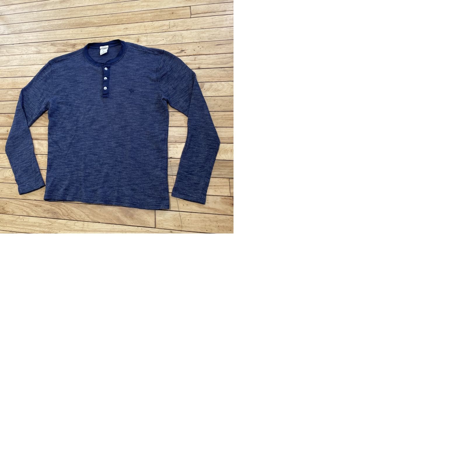 Abercrombie & Fitch VINTAGE Abercrombie & Fitch Thermal Henley Shirt Men S Blue Pique Knit Moose Logo Embroidered Size US S / EU 44-46 / 1 - 12 Thumbnail
