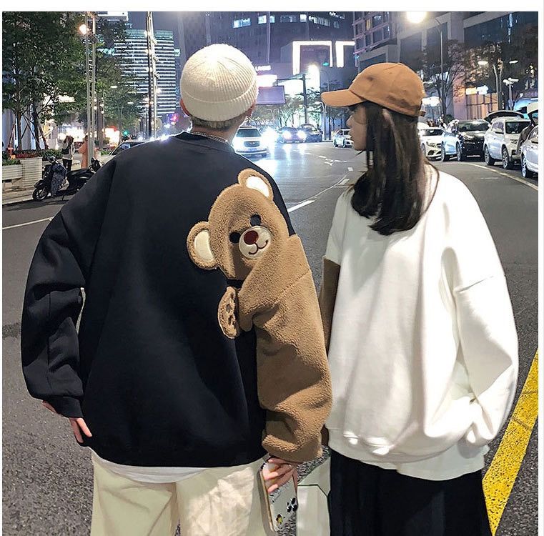 Designer × Japanese Brand Teddy Bear Harajuku Cartoon y2k style sweatshirt hoodie Size US L / EU 52-54 / 3 - 4 Thumbnail