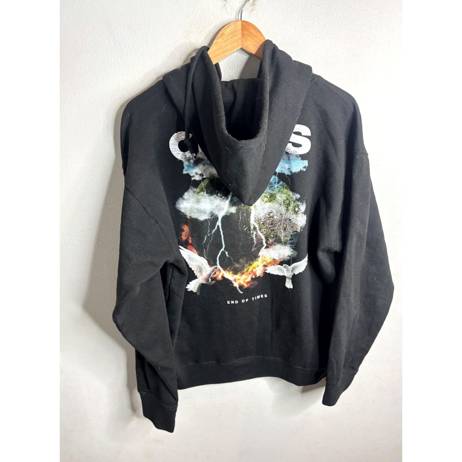 Vintage Social Collision Hoodie Mens Large Black Chaos End Times Graphic Zip Sweatshirt Size US L / EU 52-54 / 3 - 6 Thumbnail