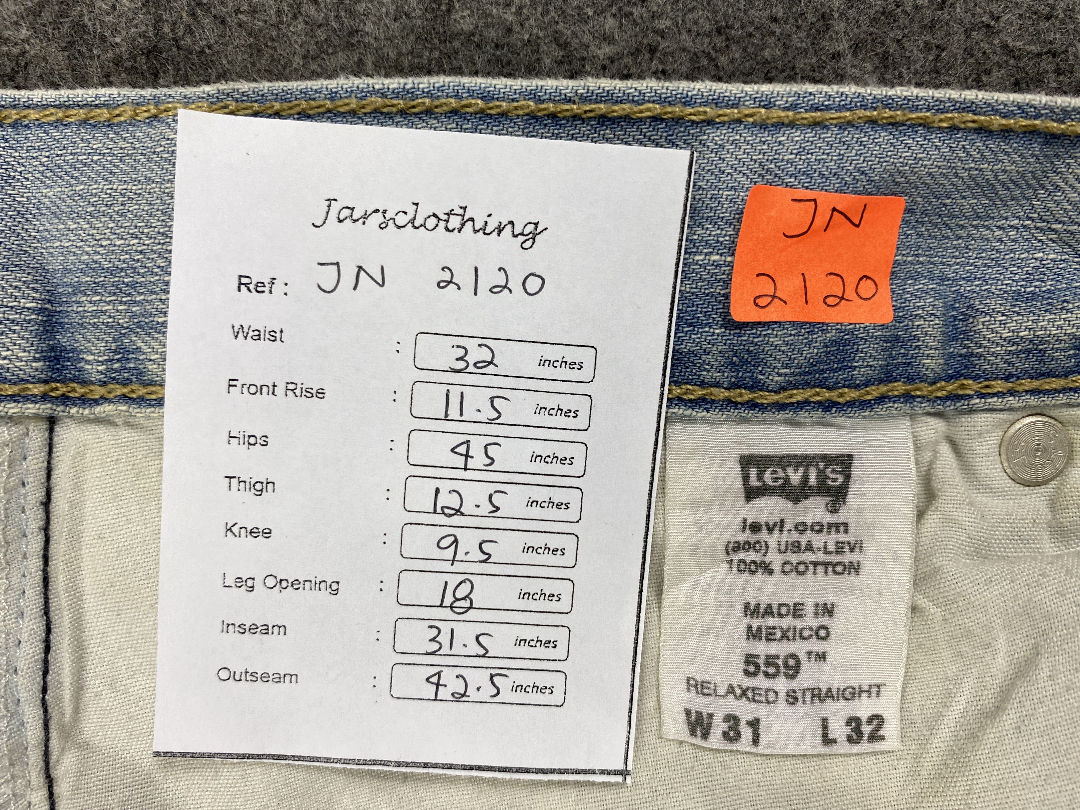 Japanese Brand Light Blue Wash Vintage Levi's 559 32x31.5 Denim -JN2120 Size US 32 / EU 48 - 8 Thumbnail