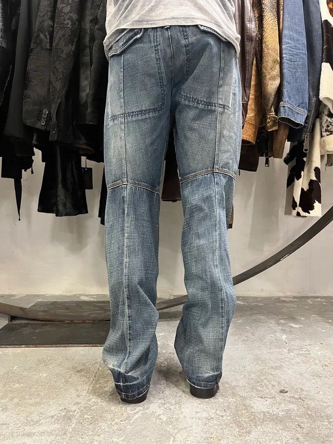 Marithe + Francois Girbaud 2000s Marithé + François Girbaud Blue Distressed Denim Jeans Size US 32 / EU 48 - 3 Thumbnail
