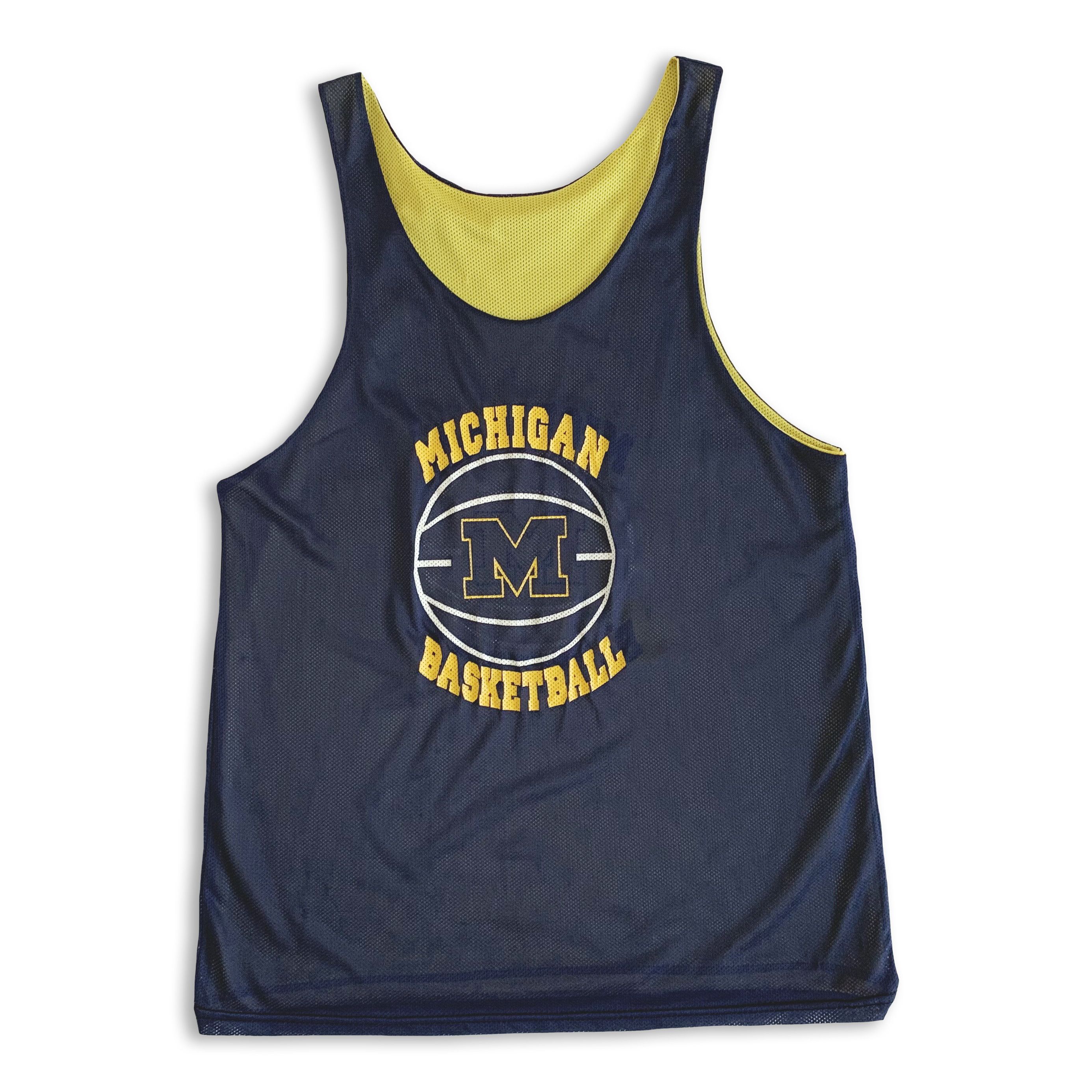 Vintage 90s MICHIGAN Wolwerines Jersey Basketball Collage Reversible Size US M / EU 48-50 / 2 - 2 Thumbnail