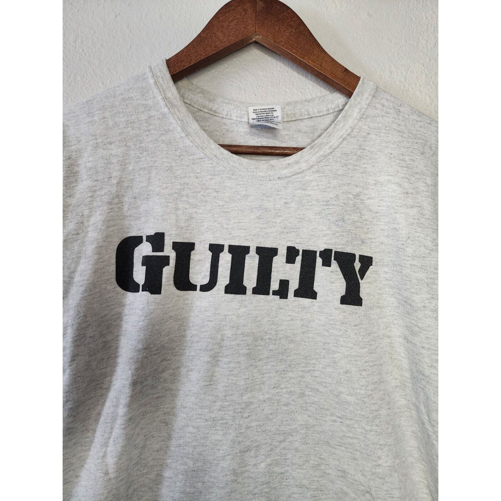 Gildan Vintage Guilty.com Shirt Gray Guilty Logo Promo Tee Large Size US L / EU 52-54 / 3 - 3 Thumbnail