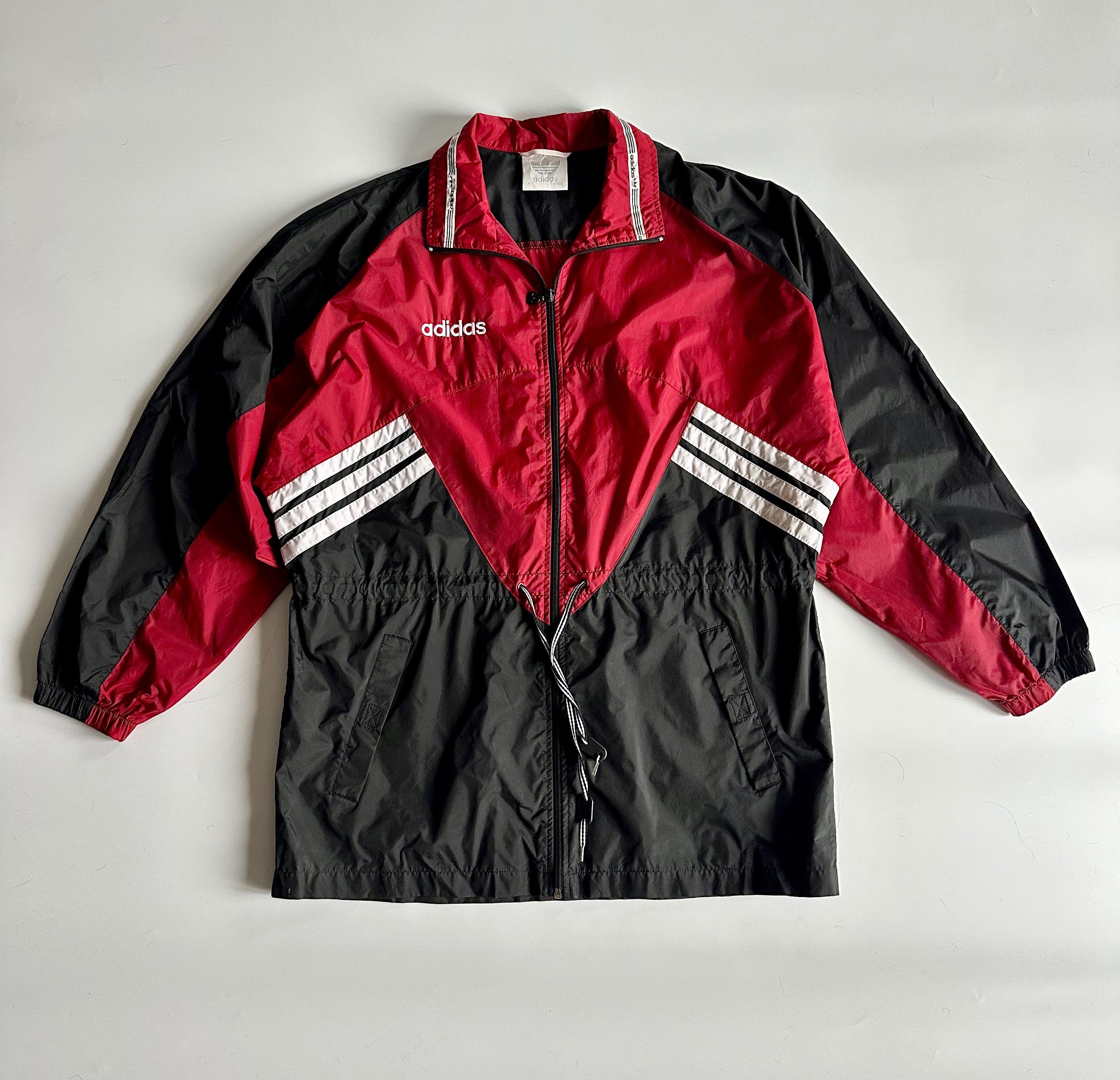 Adidas 90's Adidas Vintage Windbreaker Light Jacket Black red Size US XL / EU 56 / 4 - 1 Thumbnail