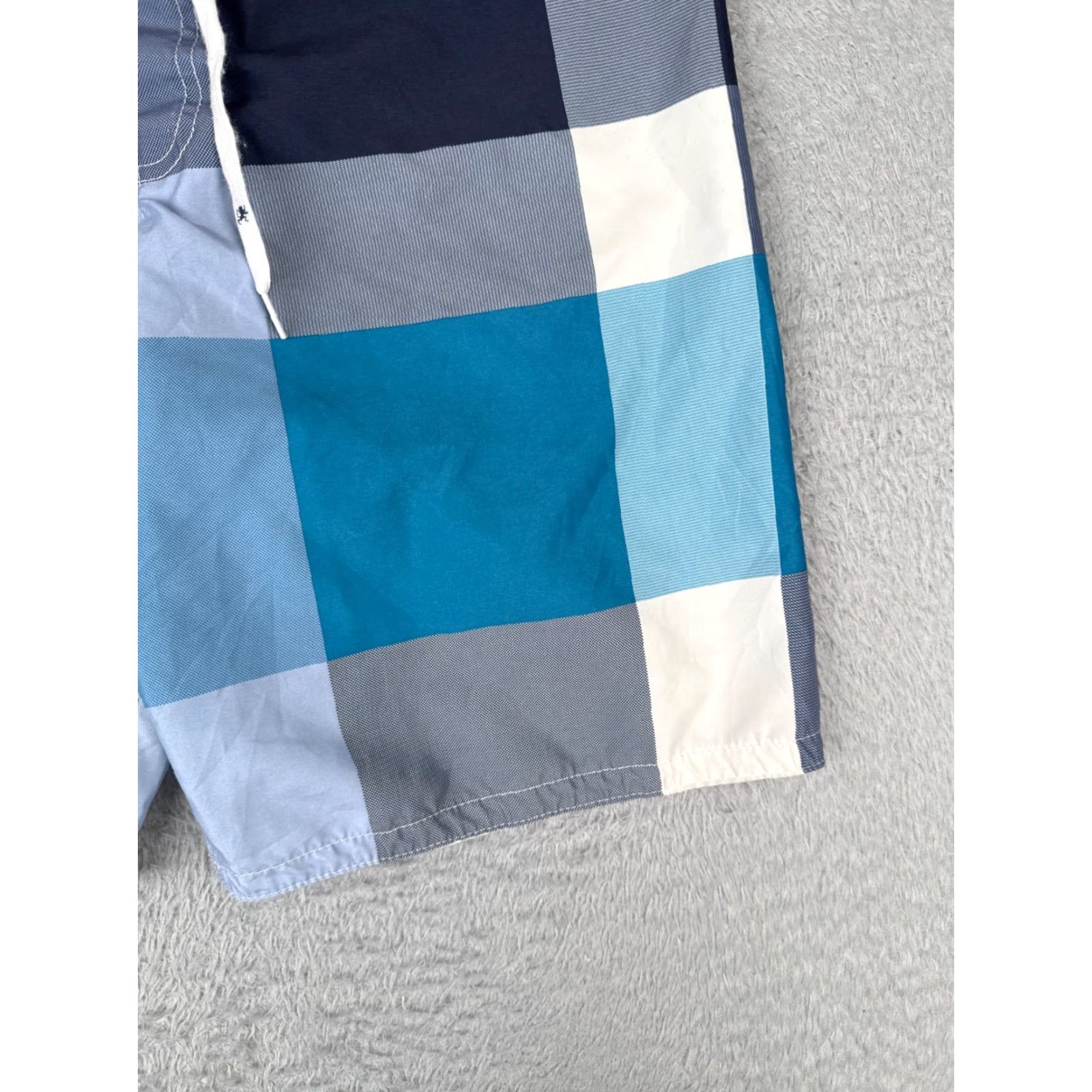 Mossimo Mossimo Board Shorts Mens 36 Blue Plaid Polyester Cargo Beach Pool Surf 36x10 For Men Size US 36 / EU 52 - 2 Thumbnail