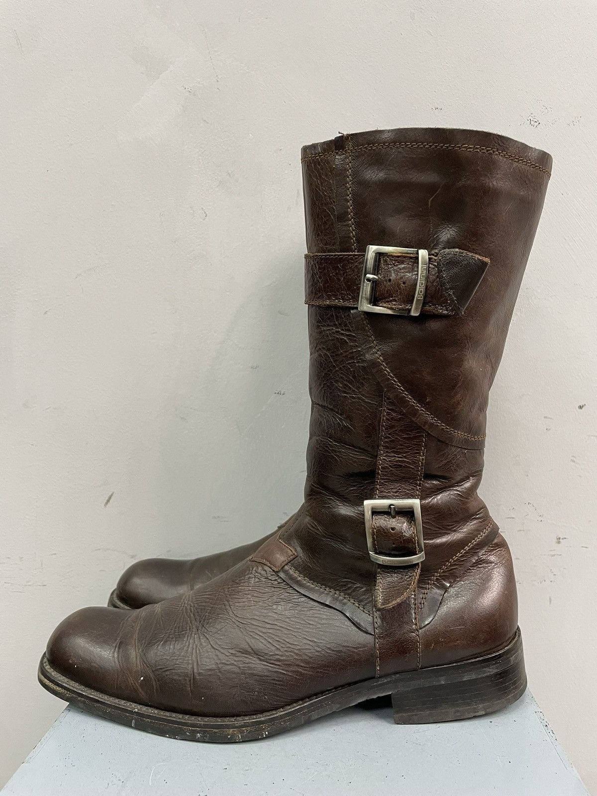 Baldinini Belted hype moto high Guidi style leather boots 90s archive Size US 9 / EU 42 - 2 Thumbnail