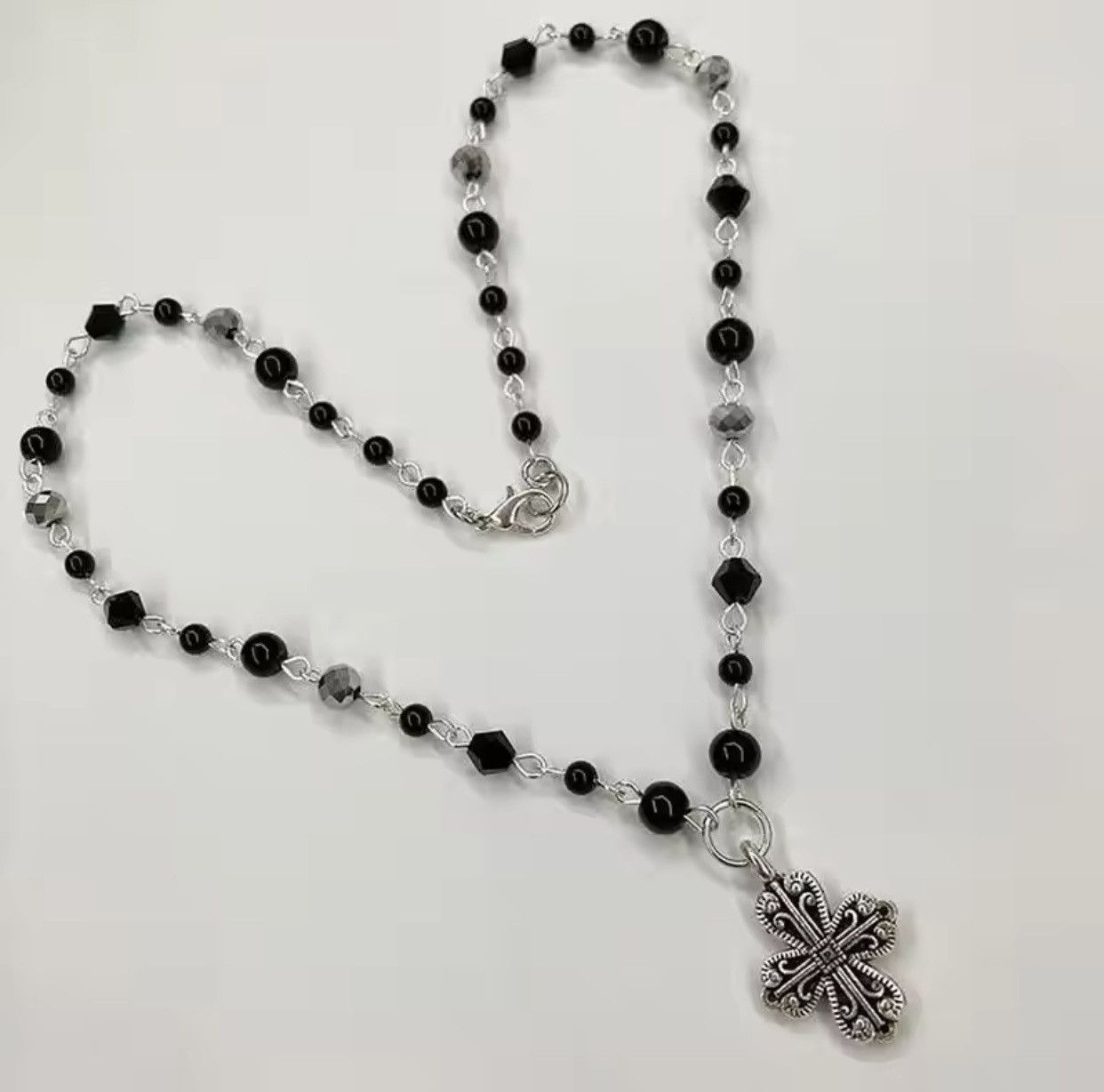 Jewelry × Vintage Gothic Cross Crystal Necklace Size ONE SIZE - 1 Thumbnail