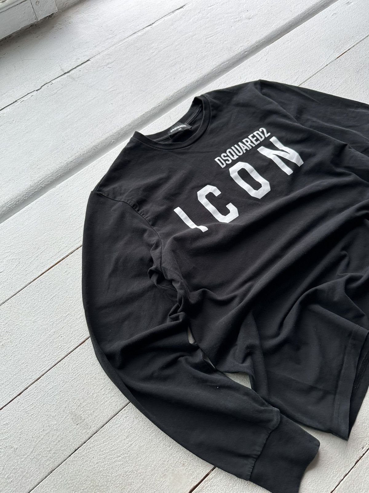Other 🚨 Dsquared 2 black big logo ICON LONGSLEEVE Rare y2k Size US S / EU 44-46 / 1 - 2 Thumbnail