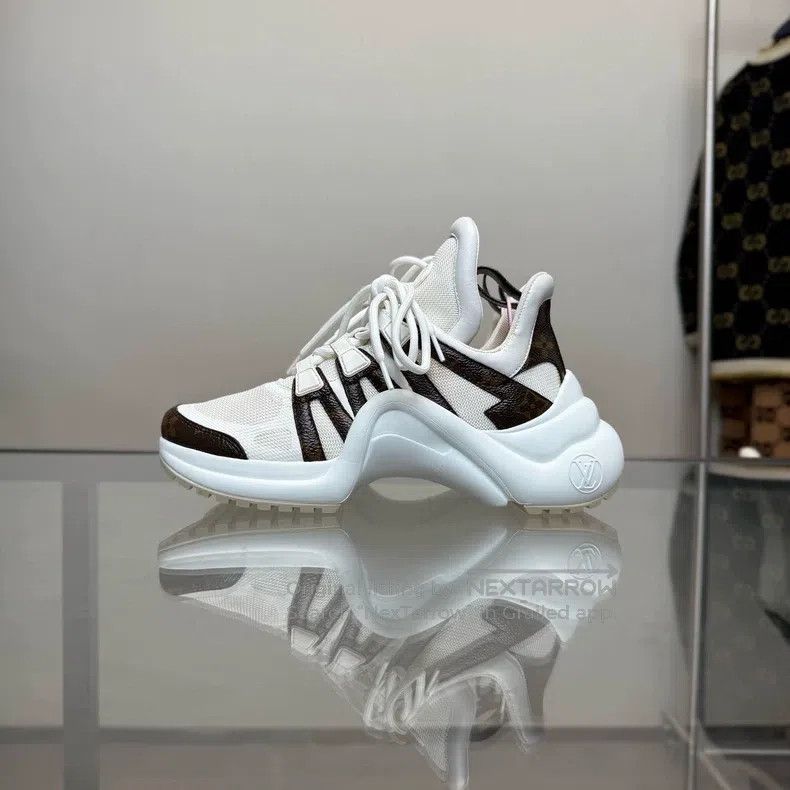 Louis Vuitton Louis Vuitton Archlight White and Brown Arch Dad Shoes Size US 5.5 / IT 35.5 - 1 Thumbnail
