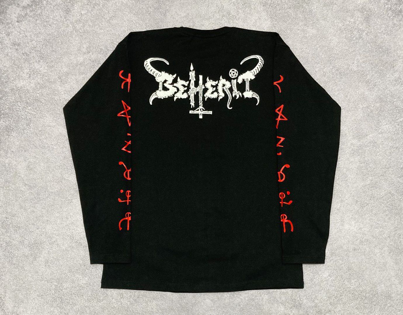 Band Tees Longsleeve Beherit - Black metal Mayhem Bathory Size US L / EU 52-54 / 3 - 4 Thumbnail