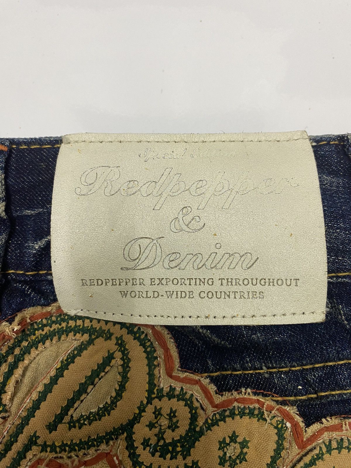 Ed Hardy × Japanese Brand FLARE RED PEPPER DISTRESS DENIM JEANS RARE DESIGN Size 27" / US 4 / IT 40 - 10 Thumbnail