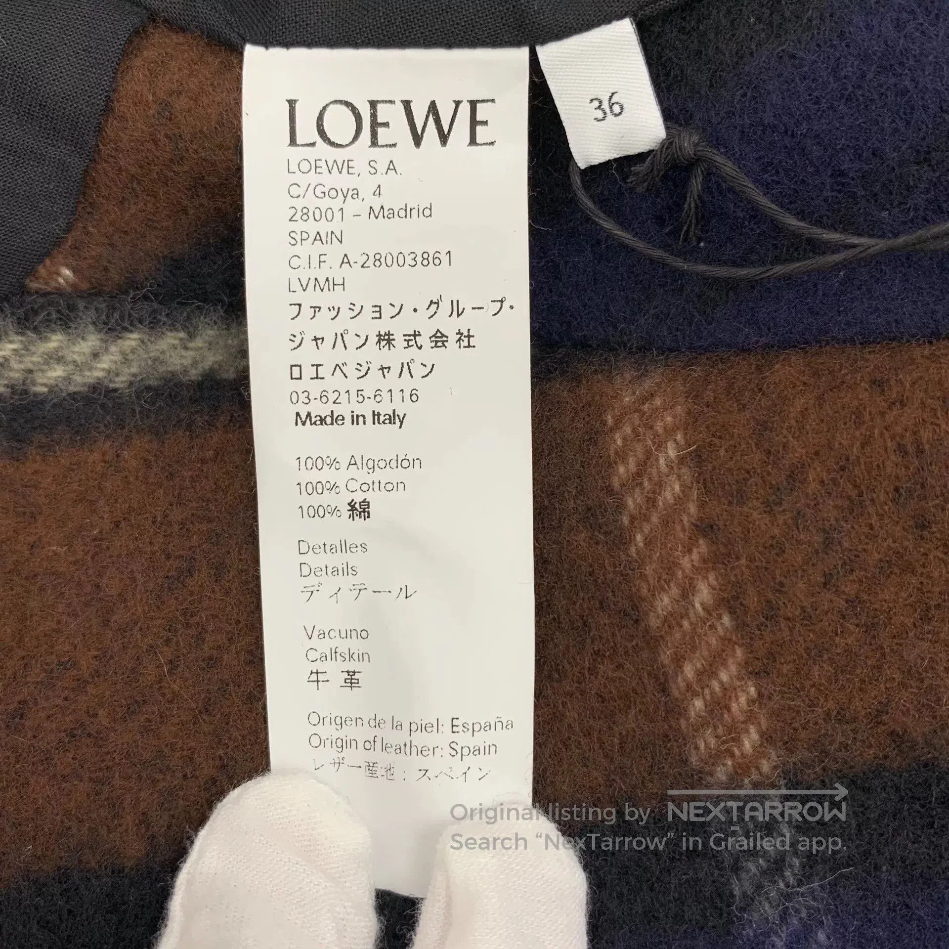 Loewe Loewe Color-Block Fringe Cotton Belted Trench. Size XS / US 0-2 / IT 36-38 - 9 Thumbnail