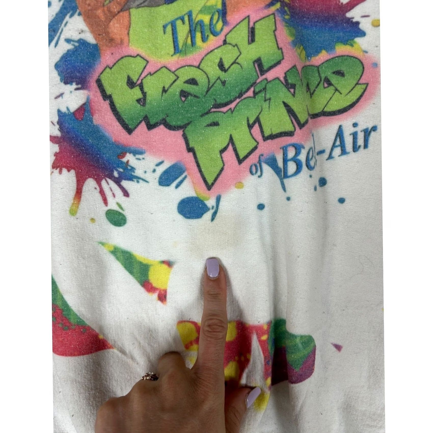 Gildan VINTAGE Gildan Sweatshirt Men’s M White 90s Fresh Prince of Bel-Air TV Show Shirt? Size US M / EU 48-50 / 2 - 4 Thumbnail