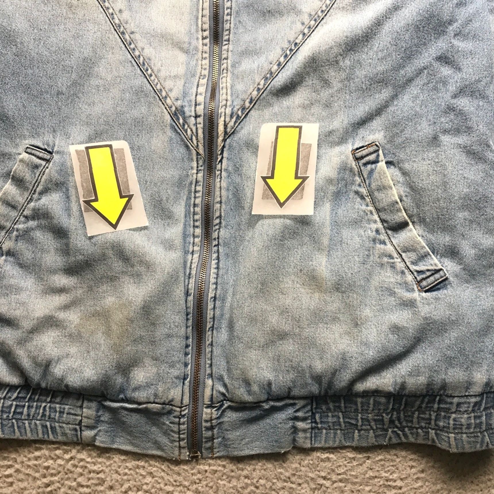 Blair VINTAGE Blair Denim Quilted Lined Floral Flower Jacket Womens M Blue Gray Zip Pockets Embroidered 90s 80s Flower Casual Party/Cocktail Jacket Womens Size M / US 6-8 / IT 42-44 - 6 Thumbnail